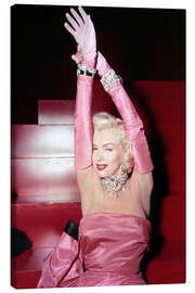 Stampa su tela  Marilyn Monroe su una scalinata