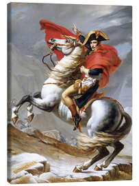 Stampa su tela  Bonaparte valica il Gran San Bernardo - Jacques-Louis David