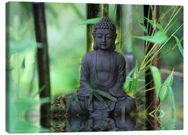Stampa su tela  Buddha tra i bambù - Renate Knapp