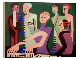 Stampa su legno  Cantante al piano - Ernst Ludwig Kirchner