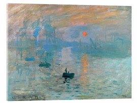 Stampa su vetro acrilico  Impressione, levar del sole - Claude Monet