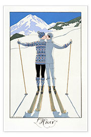 Poster  Amanti sulla neve - Georges Barbier