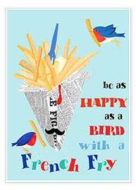 Poster  Bird with a french fry - Elisandra Sevenstar