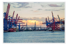 Poster  Container terminal Hamburg Harbour - Dennis Stracke