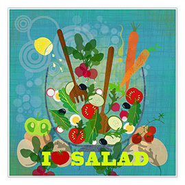 Poster I love Salad