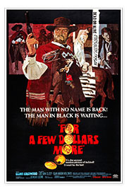 Poster  FOR A FEW DOLLARS MORE, (PER QUALCHE DOLLARO IN PIU), Lee Van Cleef, Clint Eastwood, Gian Maria Volo
