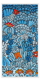 Poster  Blue flower plant - Mzuguno