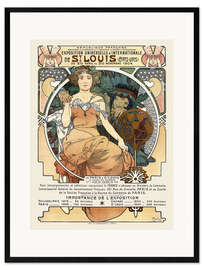 Stampa artistica con cornice  Fiera mondiale di Saint Louis 1904 - Alfons Mucha