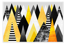 Poster  Yellow Peaks - Elisabeth Fredriksson