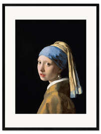 Stampa artistica con cornice  Ragazza con l'orecchino di perla - Jan Vermeer
