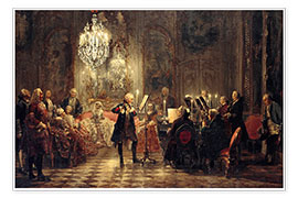 Poster  Il concerto per flauto - Adolph von Menzel