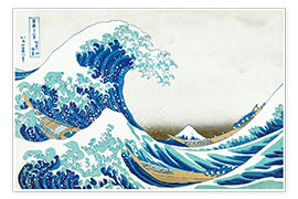 Poster  La grande onda di Kanagawa - Katsushika Hokusai