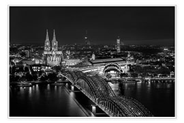 Poster Cologne black and white