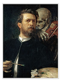 Poster Autoritratto con la Morte che suona il violino
