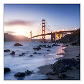 Poster  San Francisco Golden Gate Bridge - Jan Christopher Becke