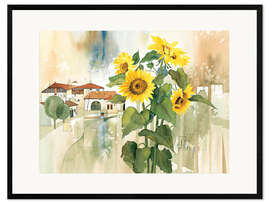 Stampa artistica con cornice  Sunflower greetings - Franz Heigl