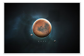 Poster Marte, Sistema solare