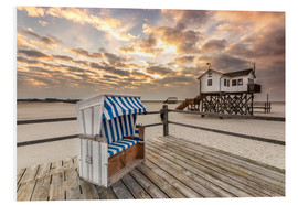 Stampa su PVC  La spiaggia del Mar Nord di Sankt Peter-Ording al mattino - Dennis Stracke