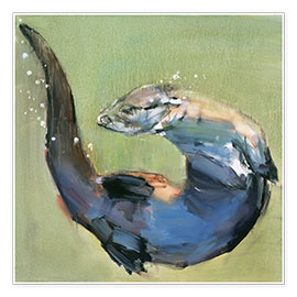 Poster  Otter makes pirouette - Mark Adlington