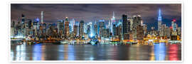 Poster Vista panoramica dello skyline di New York