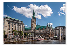 Poster Town hall of Hamburg