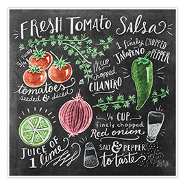 Poster Ricetta salsa al pomodoro fresco (in inglese)