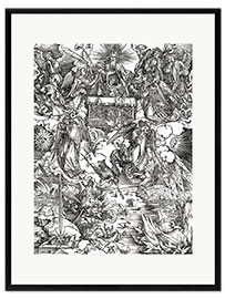 Stampa artistica con cornice  Seven angels with trumpets - Albrecht Dürer