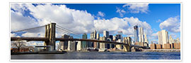 Poster Panoramic Brooklyn Bridge and Manhattan skyline
