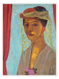 Poster Paula Modersohn-Becker con cappello e velo