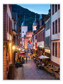 Poster  Romantic Old Town at night in Heidelberg, Germany - Jan Christopher Becke