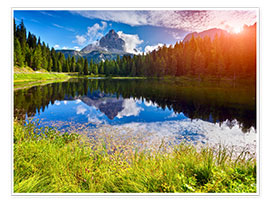 Poster  Lake Antorno, Dolomites