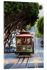Stampa su vetro acrilico  Cable tram in San Francisco, California, USA - Matteo Colombo
