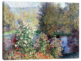 Stampa su tela  L'angolo del giardino - Claude Monet