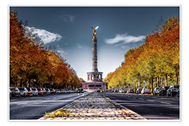 Poster Victory Column Berlin during Fall