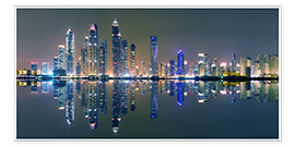 Poster  Dubai sky light panorama - Vincent Xeridat