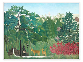 Poster  La cascata - Henri Rousseau