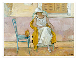Poster Woman in a white dress