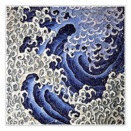 Poster  Onda mascolina - Katsushika Hokusai