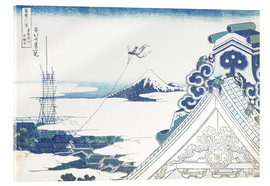 Stampa su vetro acrilico  Negozio Mitsui a Suruga - Katsushika Hokusai