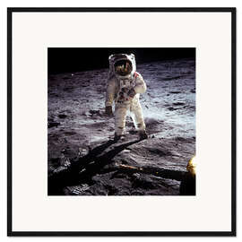 Stampa artistica con cornice  Primi passi dell'uomo sulla Luna - NASA