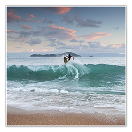 Poster  Surf nel paradiso al tramonto - Alex Saberi