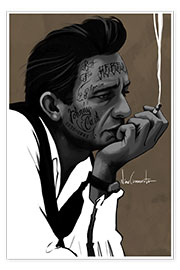 Poster  Johnny Cash - Nino Cammarata