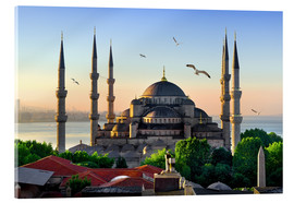 Stampa su vetro acrilico  The blue mosque in Istanbul