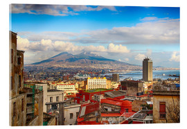 Stampa su vetro acrilico  Naples and Mount Vesuvius
