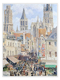 Poster  Rue de l'Épicerie, Rouen - Camille Pissarro