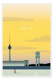 Poster  Berlin - Illustrazione della Tempelhofer Feld - Katinka Reinke
