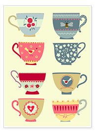 Poster Belle tazze da tè