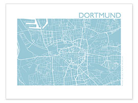 Poster  Mappa della città di Dortmund - 44spaces