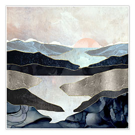 Poster Lago di montagna blu