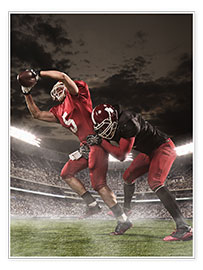 Poster  Giocatori di football americano in azione